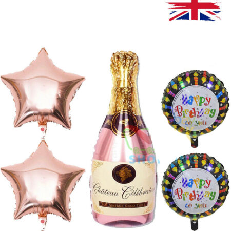 5 PCS ROSE GOLD CHAMPAGNE FOIL SET