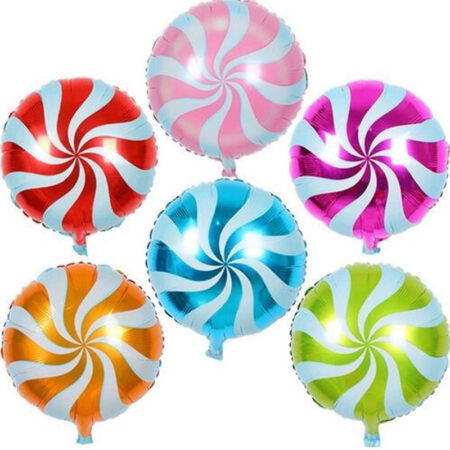 18″ SWIRL CANDY FOIL BALLOONS